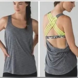 Lululemon Wild Tank Heathered slate/CrossSourt Petal size 8